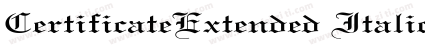 CertificateExtended Italic字体转换